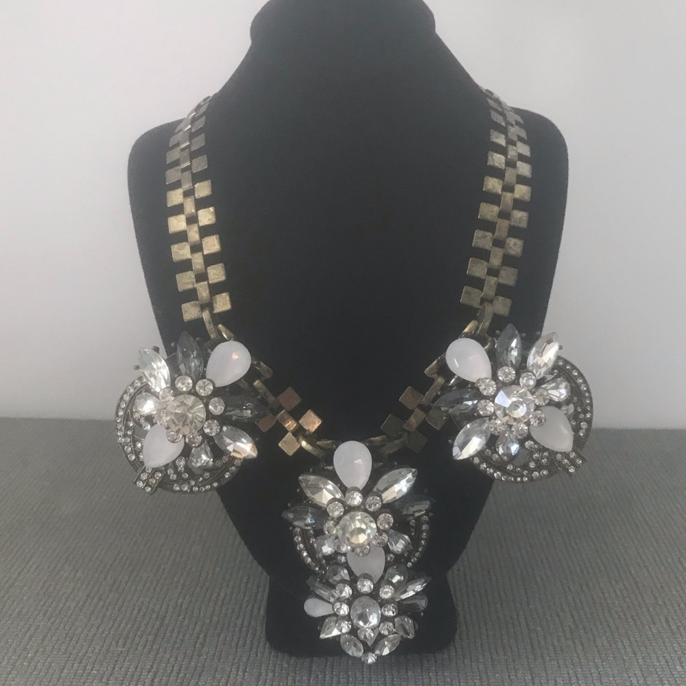 Gold statement necklace. Unique design